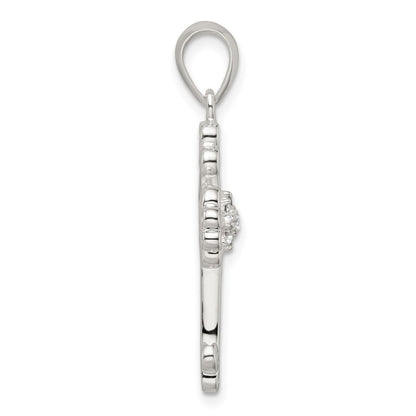 Sterlingsilber Zirkonia Kreuz Anhänger