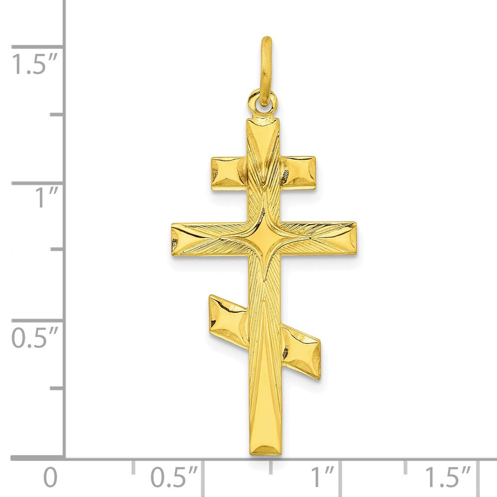 Ss/vergoldet Sterlingsilber Goldfarben Poliert Massiv Kreuz Anhänger