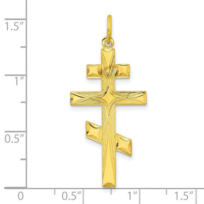 Ss/vergoldet Sterlingsilber Goldfarben Poliert Massiv Kreuz Anhänger