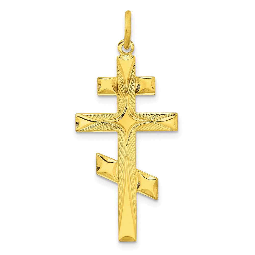 Ss/vergoldet Sterlingsilber Goldfarben Poliert Massiv Kreuz Anhänger