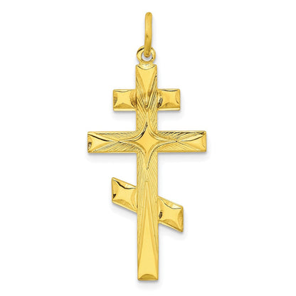 Ss/vergoldet Sterlingsilber Goldfarben Poliert Massiv Kreuz Anhänger