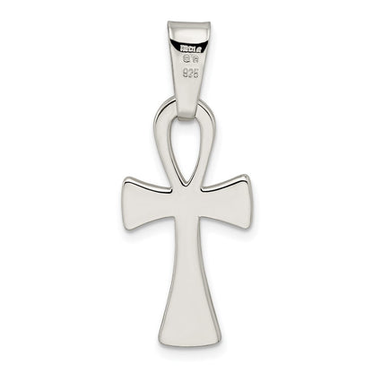 Sterlingsilber Poliert Ankh Kreuz Anhänger