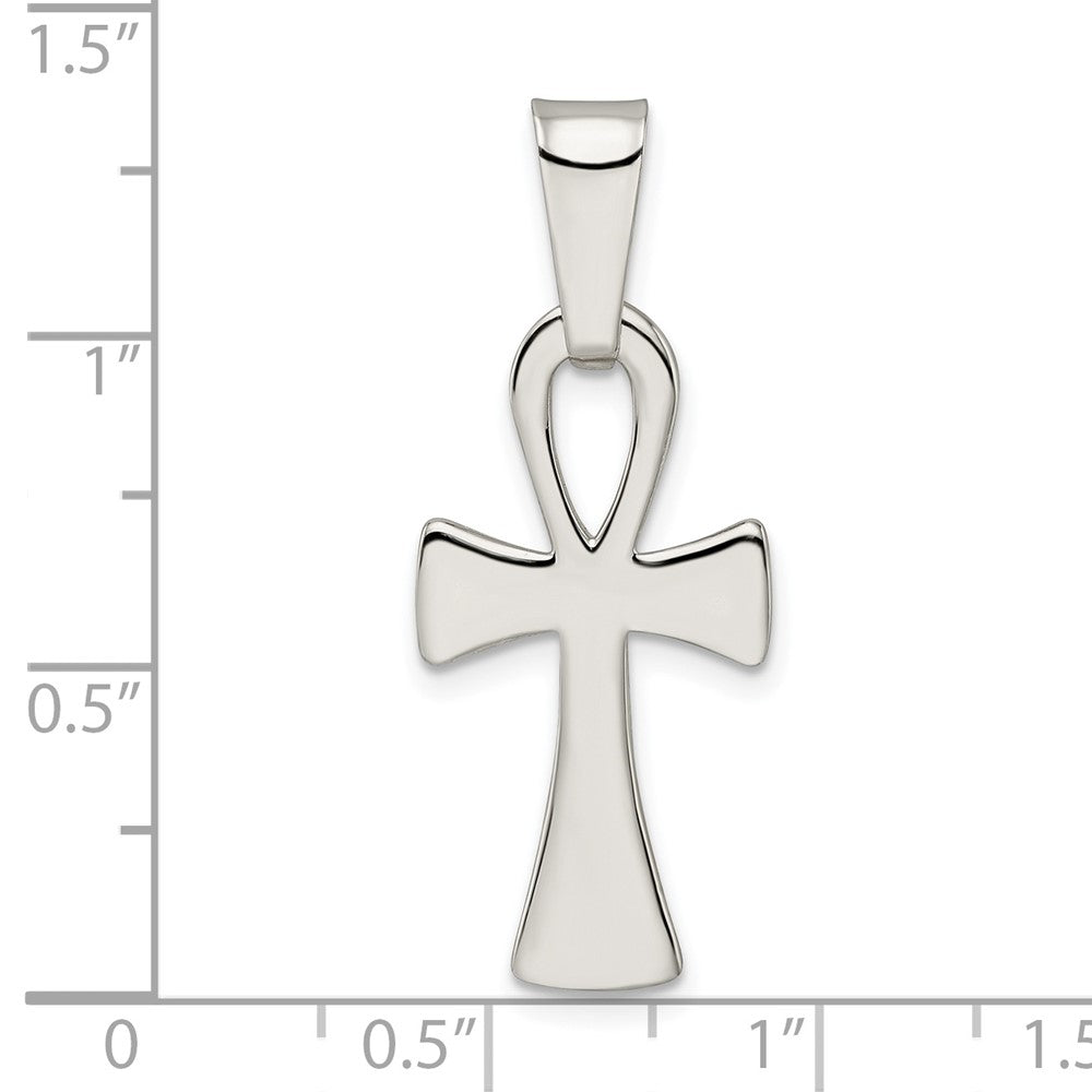 Sterlingsilber Poliert Ankh Kreuz Anhänger