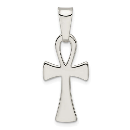 Sterlingsilber Poliert Ankh Kreuz Anhänger