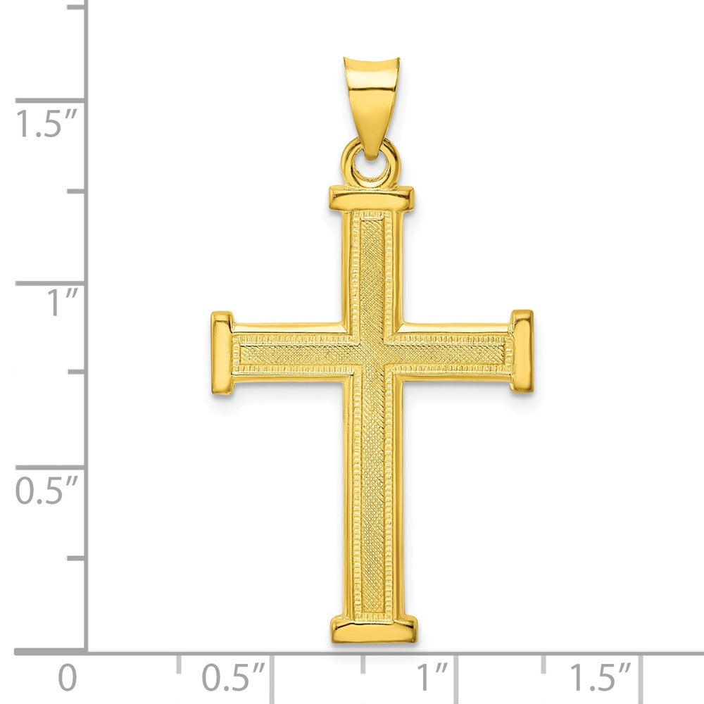 Ss/vergoldet Sterlingsilber Goldfarben Poliert Massiv Kreuz Anhänger
