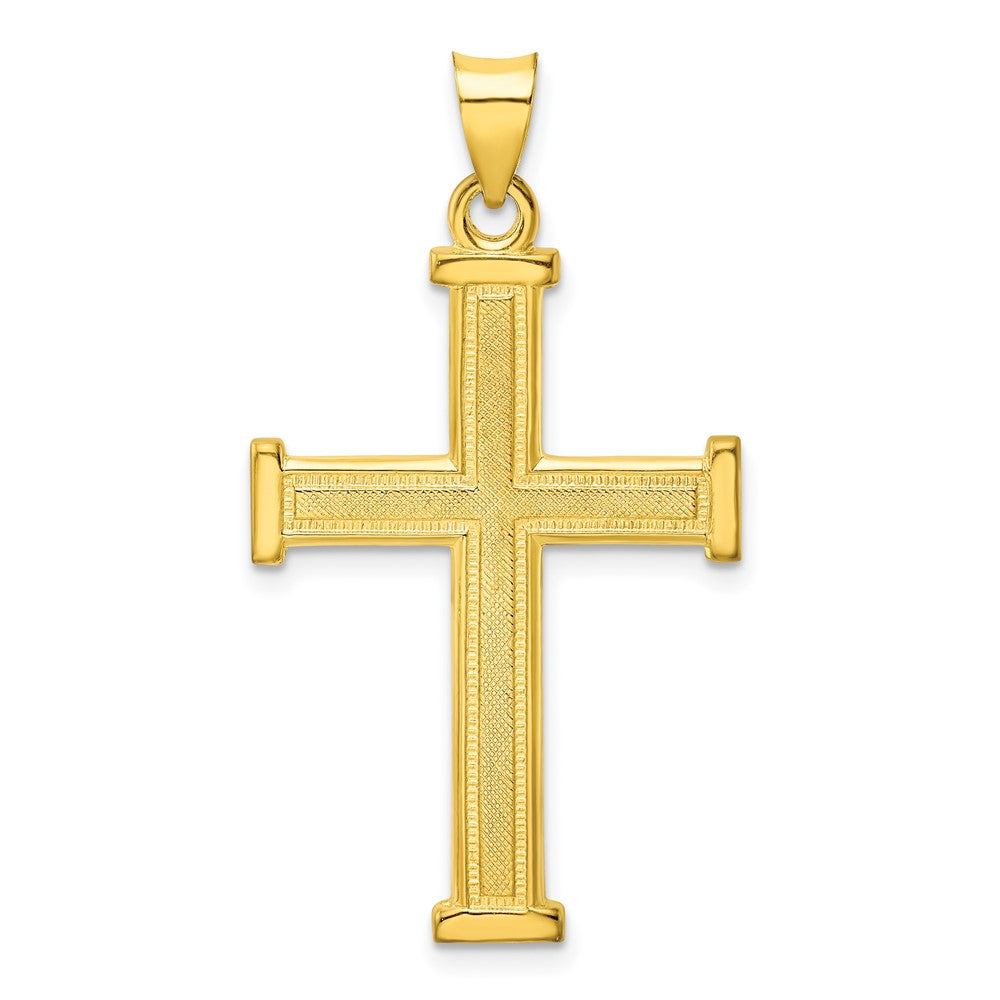 Ss/vergoldet Sterlingsilber Goldfarben Poliert Massiv Kreuz Anhänger