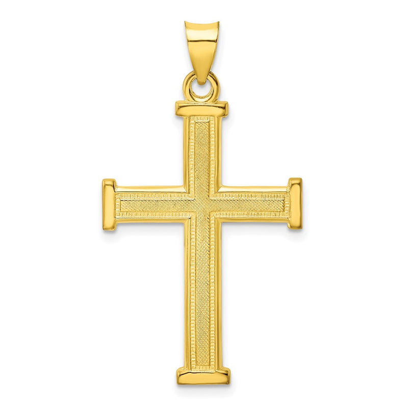 Ss/vergoldet Sterlingsilber Goldfarben Poliert Massiv Kreuz Anhänger