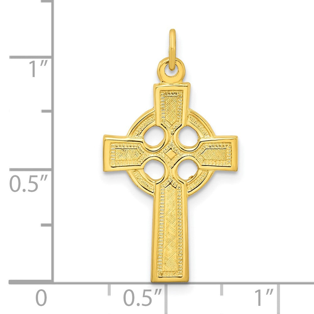 Ss/vergoldet Sterlingsilber Goldfarben Poliert Massiv Kreuz Anhänger