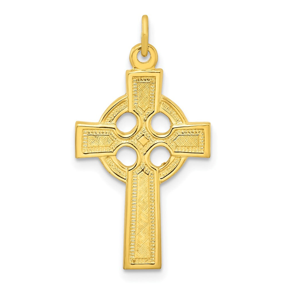 Ss/vergoldet Sterlingsilber Goldfarben Poliert Massiv Kreuz Anhänger