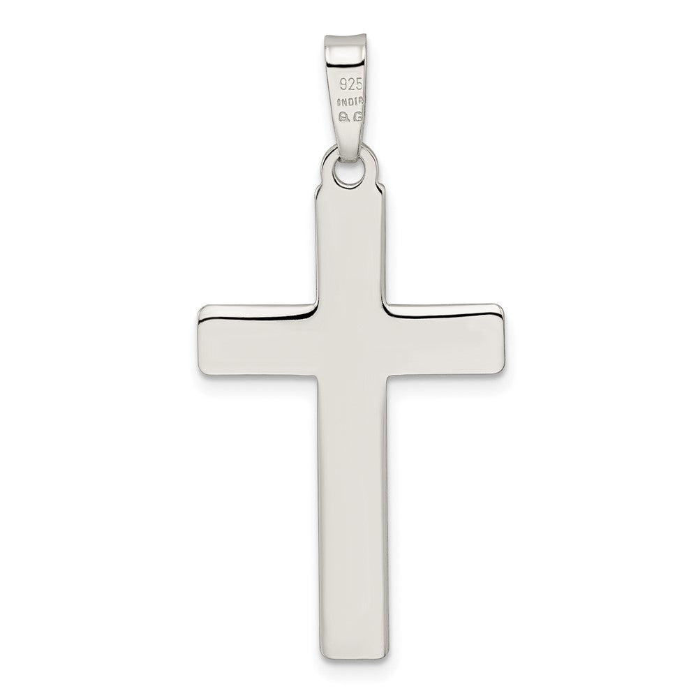 Sterlingsilber Diamantiert Lateinisch Kreuz Anhänger