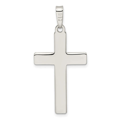 Sterlingsilber Diamantiert Lateinisch Kreuz Anhänger