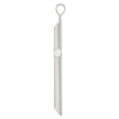 Sterlingsilber Poliert und Texture Röhre Kreuz Anhänger