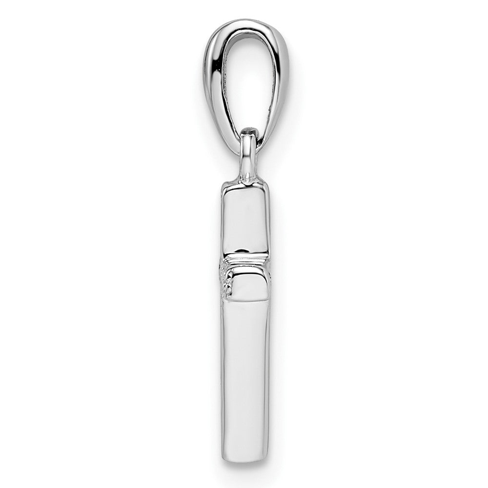 Sterlingsilber Rhodiniert Zirkonia Kreuz Anhänger