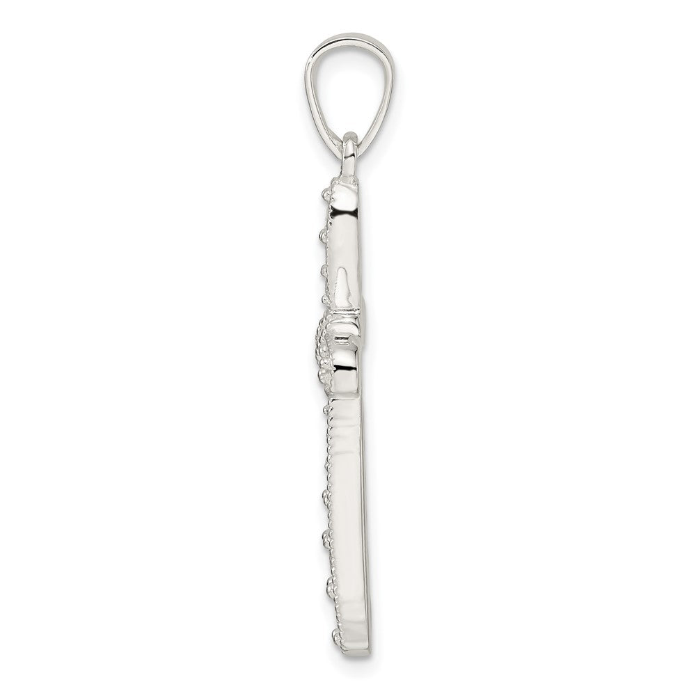 Sterlingsilber Zirkonia mit X-center Kreuz Anhänger