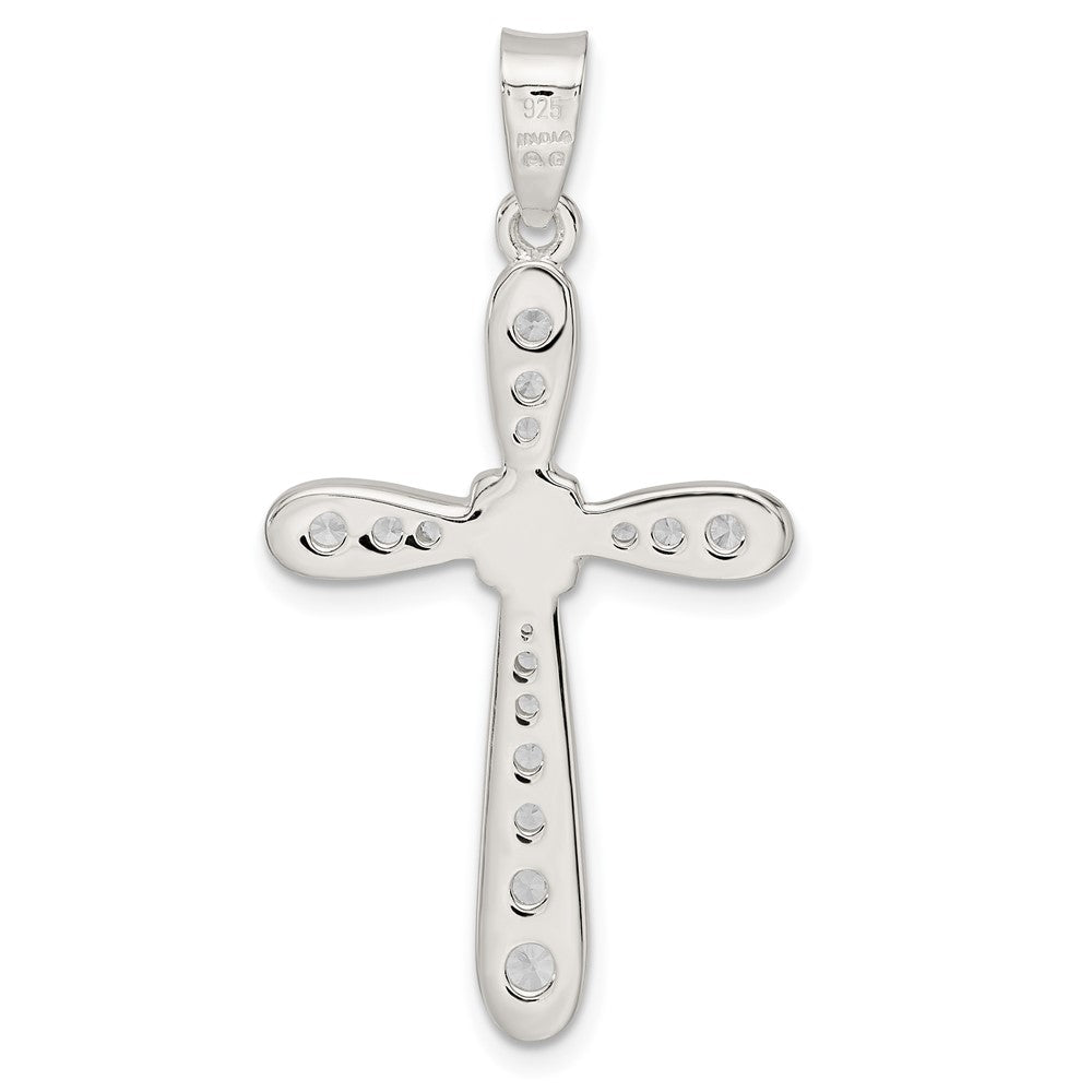 Sterlingsilber Zirkonia mit X-center Kreuz Anhänger