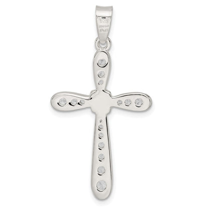 Sterlingsilber Zirkonia mit X-center Kreuz Anhänger