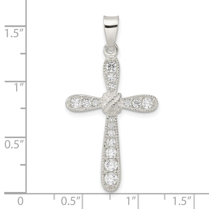 Sterlingsilber Zirkonia mit X-center Kreuz Anhänger
