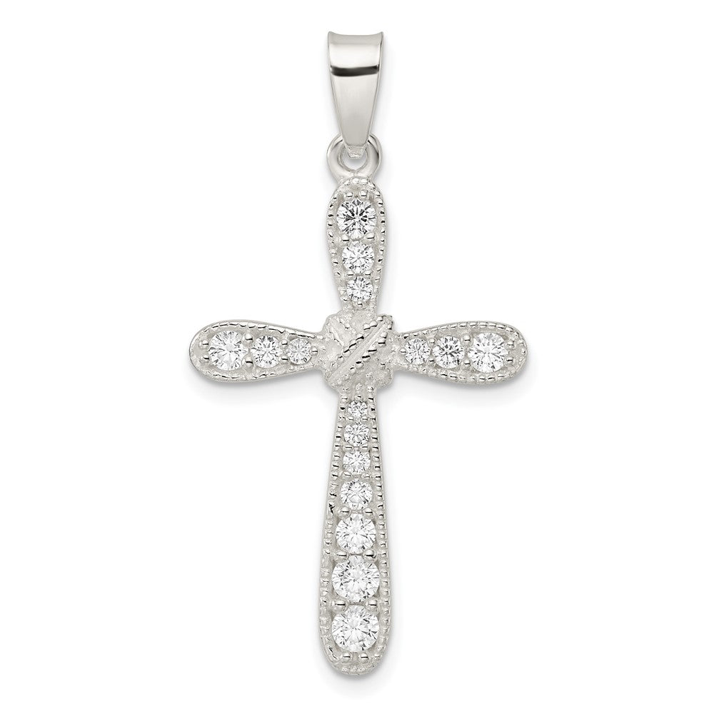 Sterlingsilber Zirkonia mit X-center Kreuz Anhänger