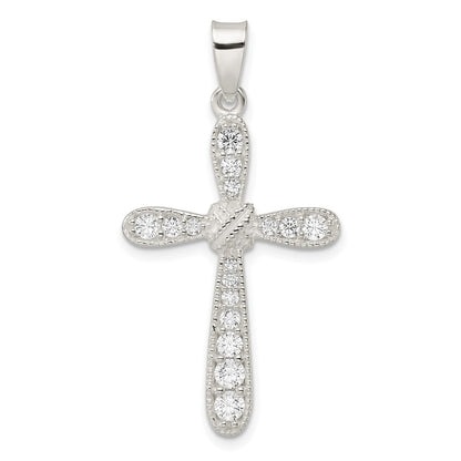 Sterlingsilber Zirkonia mit X-center Kreuz Anhänger