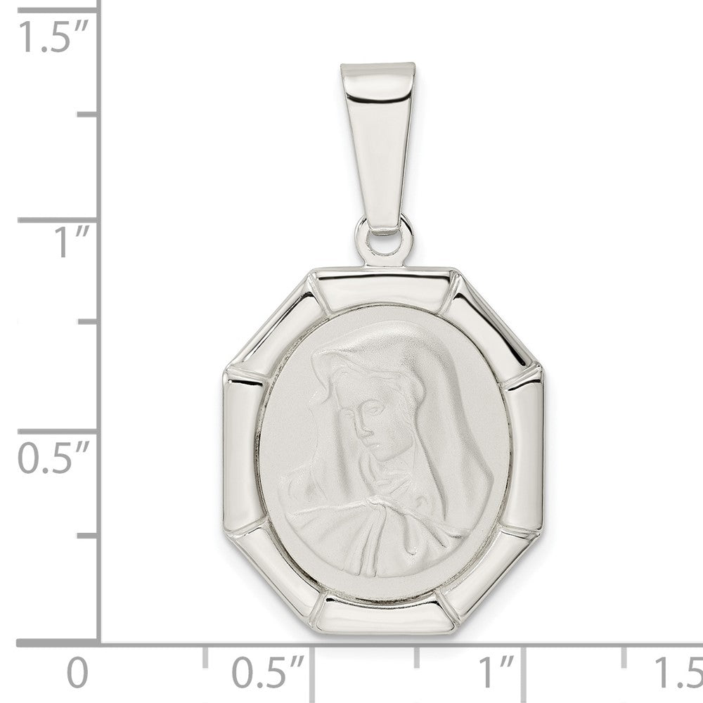 Sterlingsilber Satiniert Madonna Anhänger