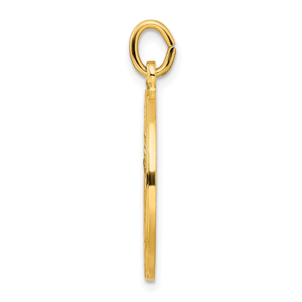 Ss/vergoldet Sterlingsilber Goldfarben Poliert Massiv Saint Christopher Medaille Anhänger