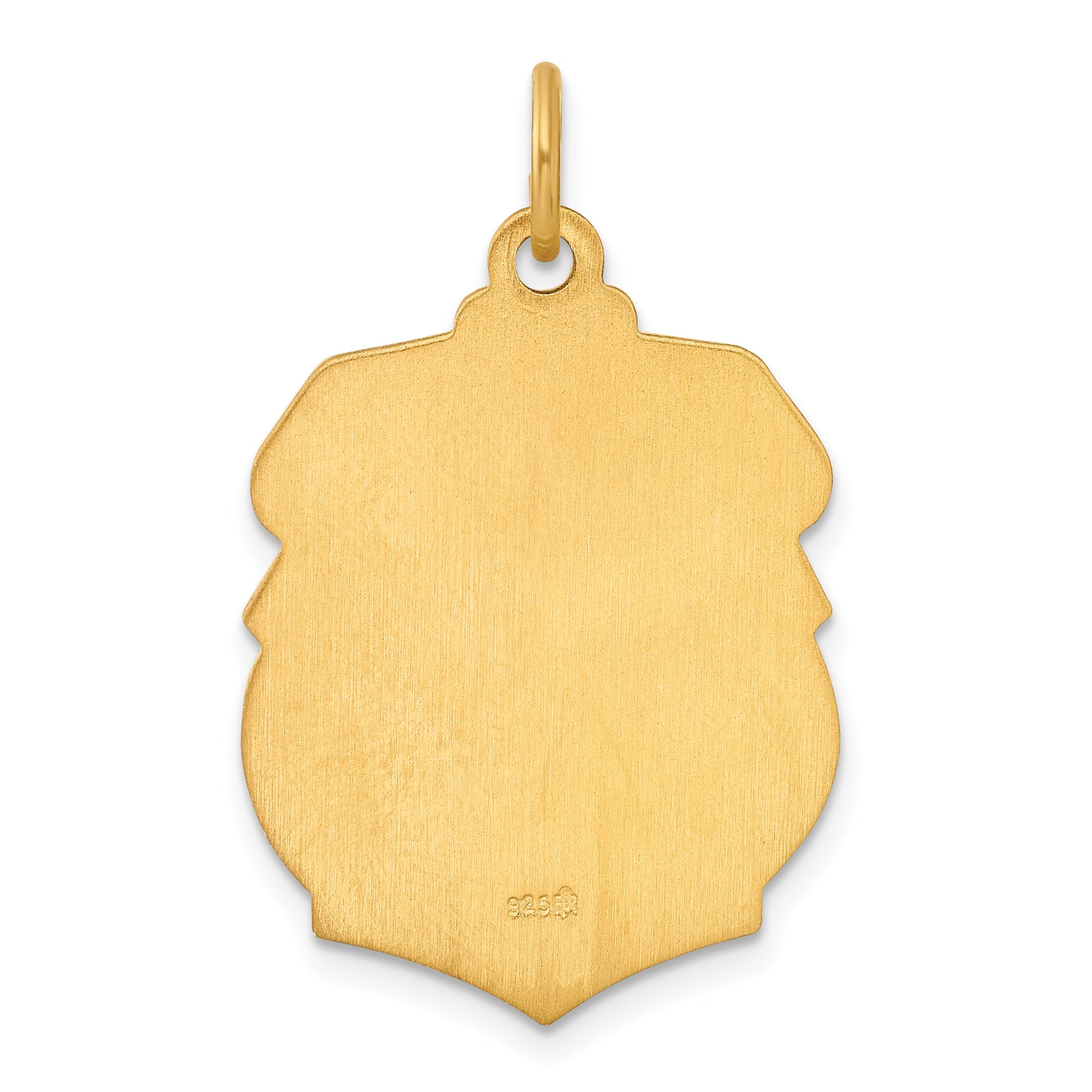 Ss/vergoldet Sterlingsilber Goldfarben Poliert Massiv Saint Michael Medaille Anhänger