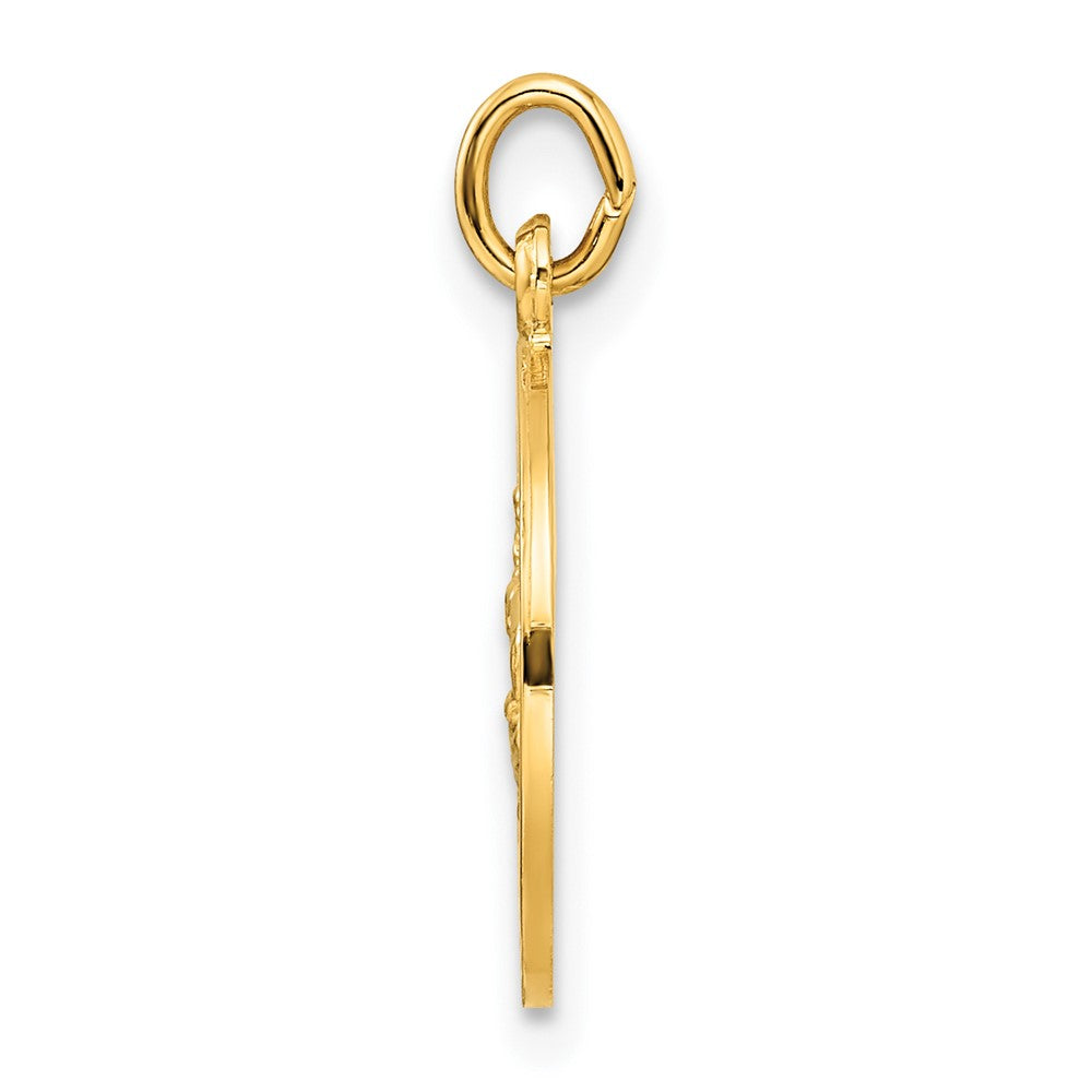 Ss/vergoldet Sterlingsilber Goldfarben Poliert Massiv Saint Christopher Medaille Anhänger
