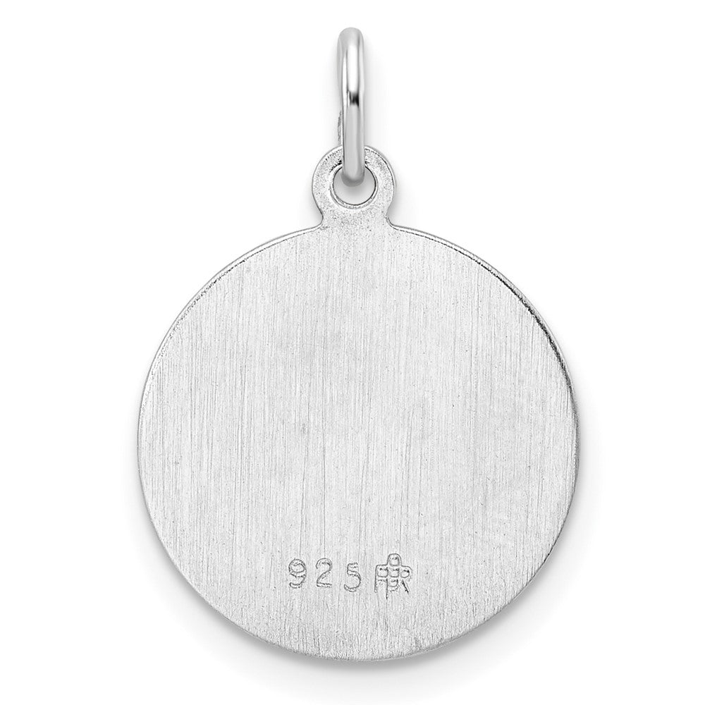 Sterlingsilber Rhodiniert Poliert Massiv Saint Michael Anhänger