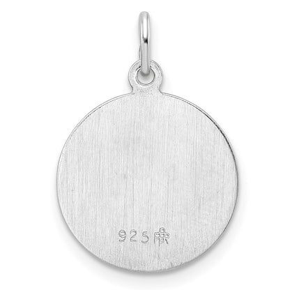 Sterlingsilber Rhodiniert Poliert Massiv Saint Michael Anhänger