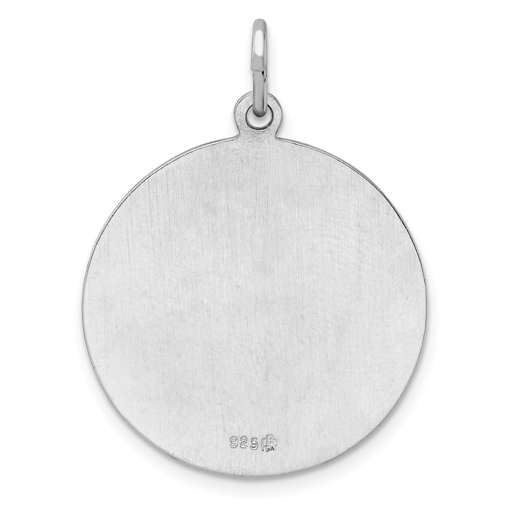 Sterlingsilber Rhodiniert Poliert Massiv Saint Michael Anhänger