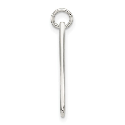 Sterlingsilber Footprints auf Strukturiert Stab Charm