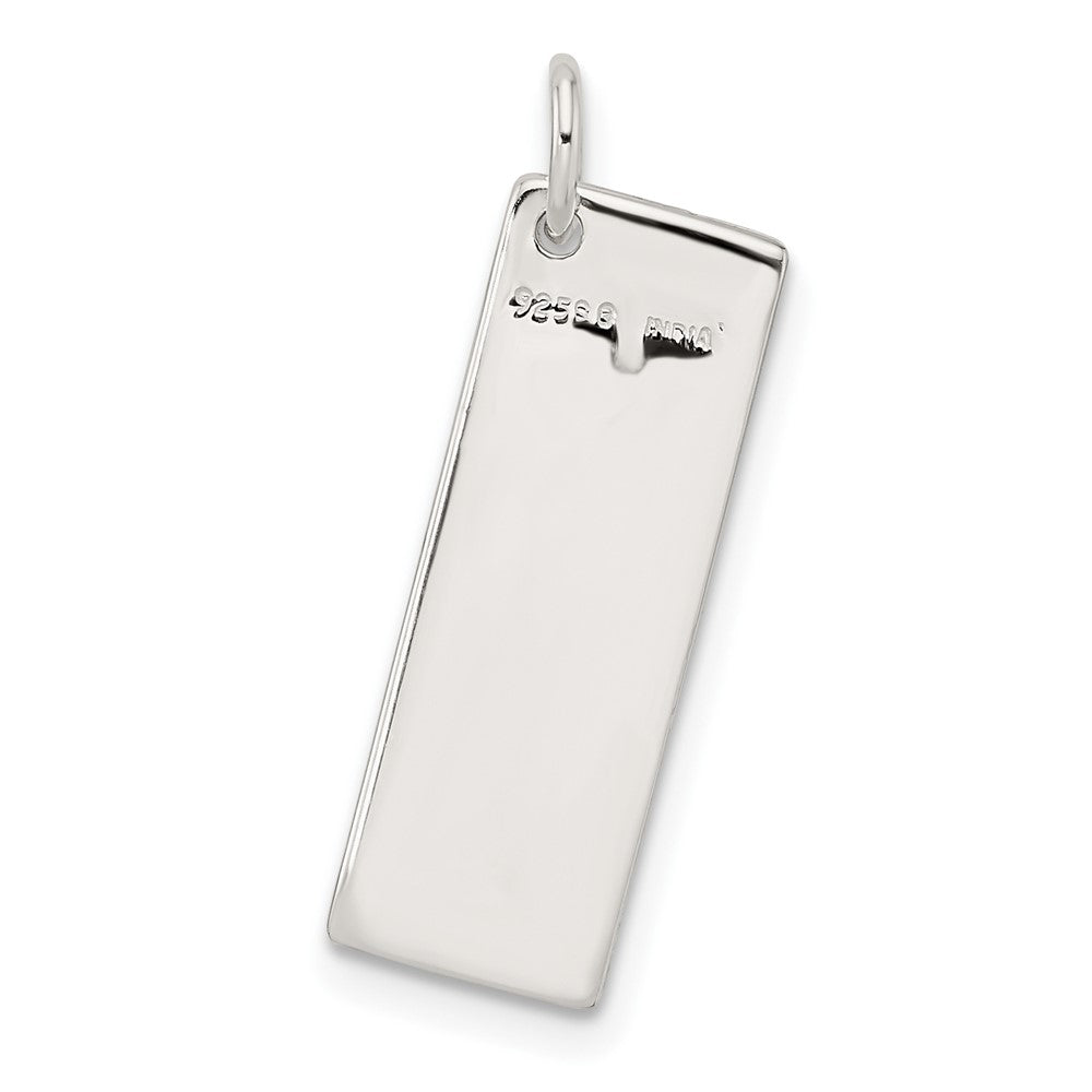 Sterlingsilber Footprints auf Strukturiert Stab Charm