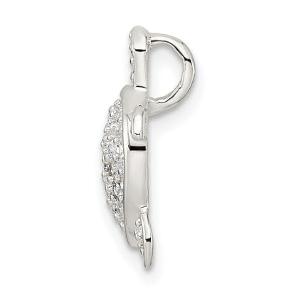 Sterlingsilber Poliert Zirkonia Schildkröte Kette Anhänger