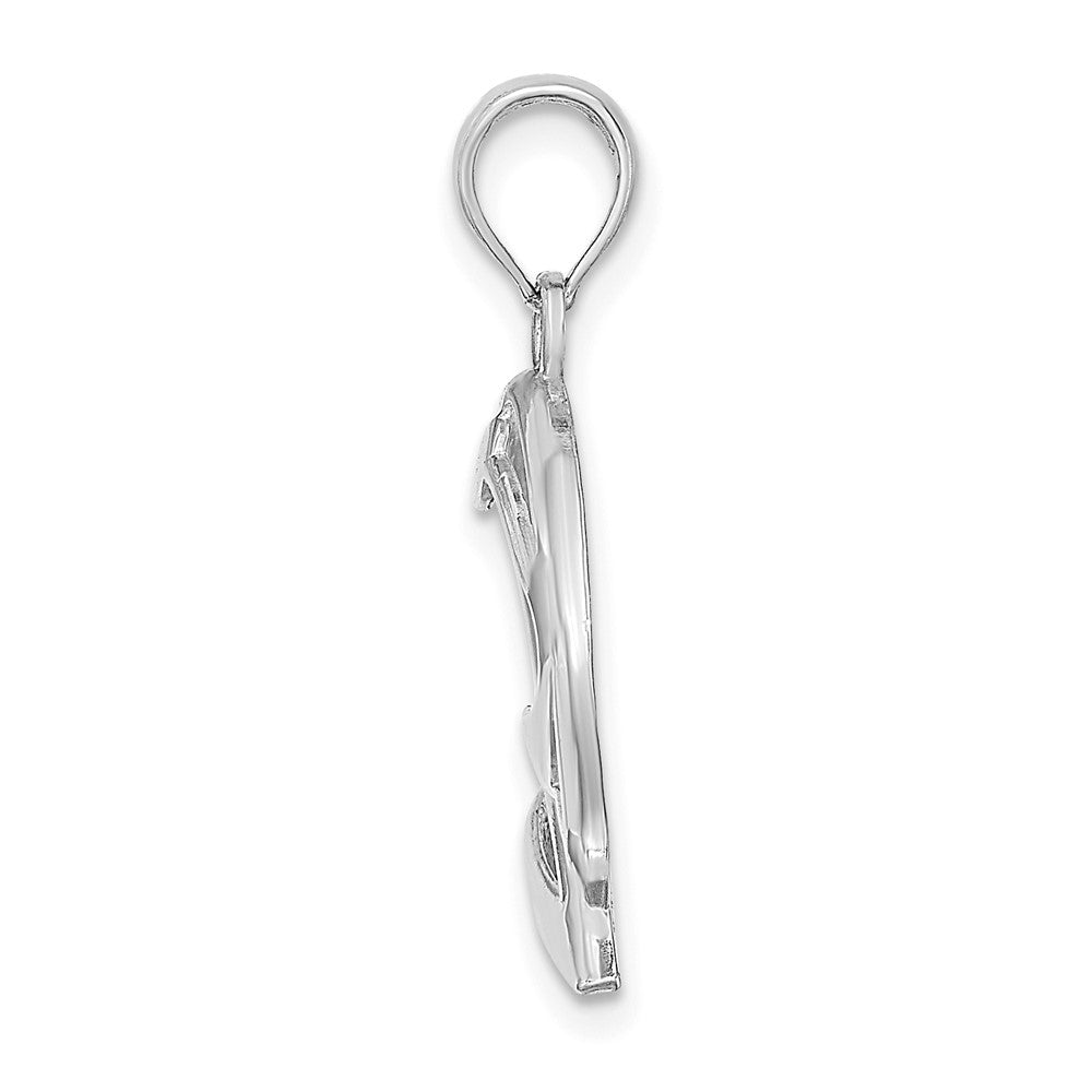 Sterlingsilber De-ani Rhodiniert Ausgeschnitten Duck Kopf Charm