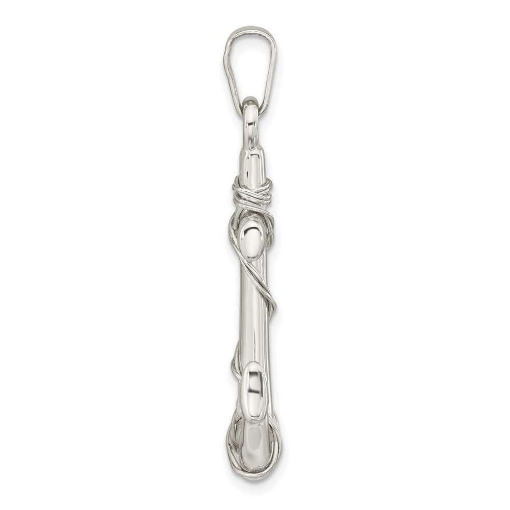 Sterlingsilber Poliert 3d Anker Anhänger