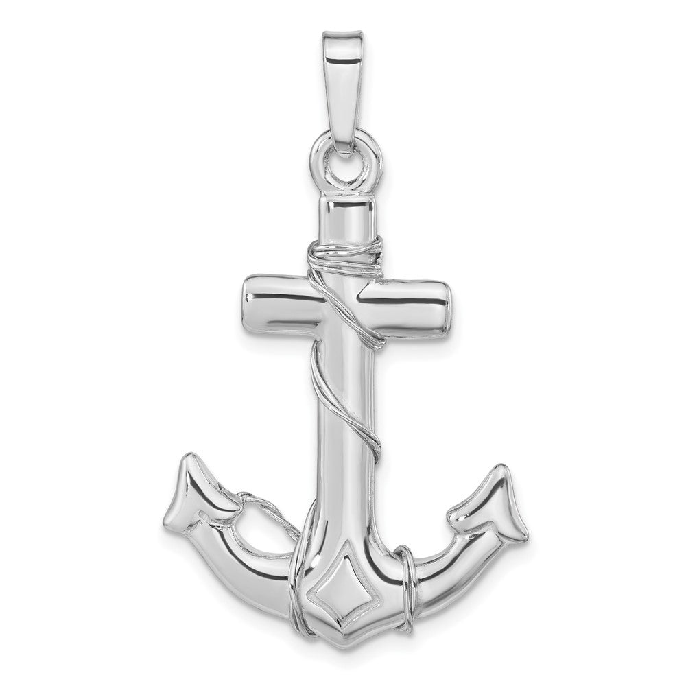 Sterlingsilber Poliert 3d Anker Anhänger
