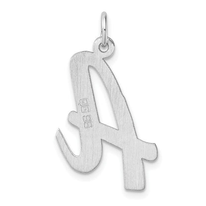 Groß Sterlingsilber Rhodiniert Schreibschrift Buchstabe Initiale Charm