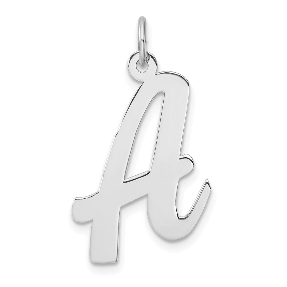 Groß Sterlingsilber Rhodiniert Schreibschrift Buchstabe Initiale Charm