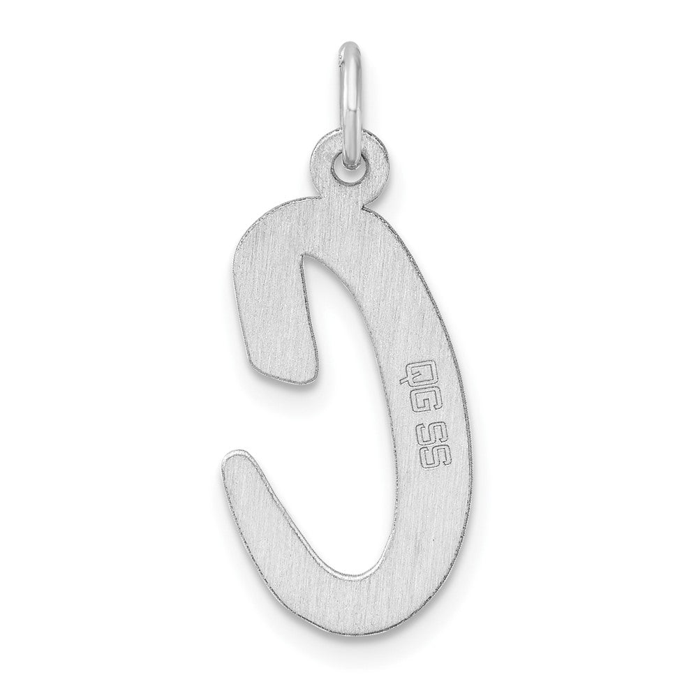 Groß Sterlingsilber Rhodiniert Schreibschrift Buchstabe C Initiale Charm