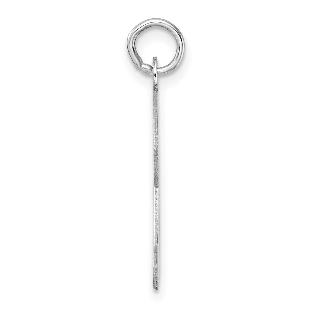 Groß Sterlingsilber Rhodiniert Schreibschrift Buchstabe D Initiale Charm