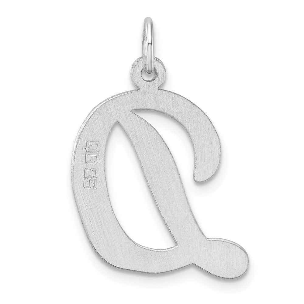 Groß Sterlingsilber Rhodiniert Schreibschrift Buchstabe D Initiale Charm