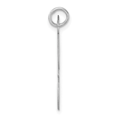 Groß Sterlingsilber Rhodiniert Schreibschrift Buchstabe F Initiale Charm