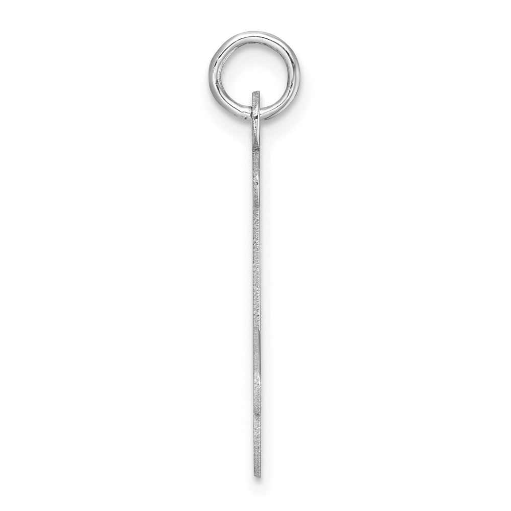 Groß Sterlingsilber Rhodiniert Schreibschrift Buchstabe J Initiale Charm