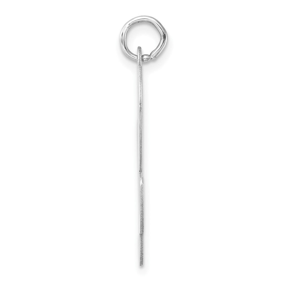 Groß Sterlingsilber Rhodiniert Schreibschrift Buchstabe L Initiale Charm