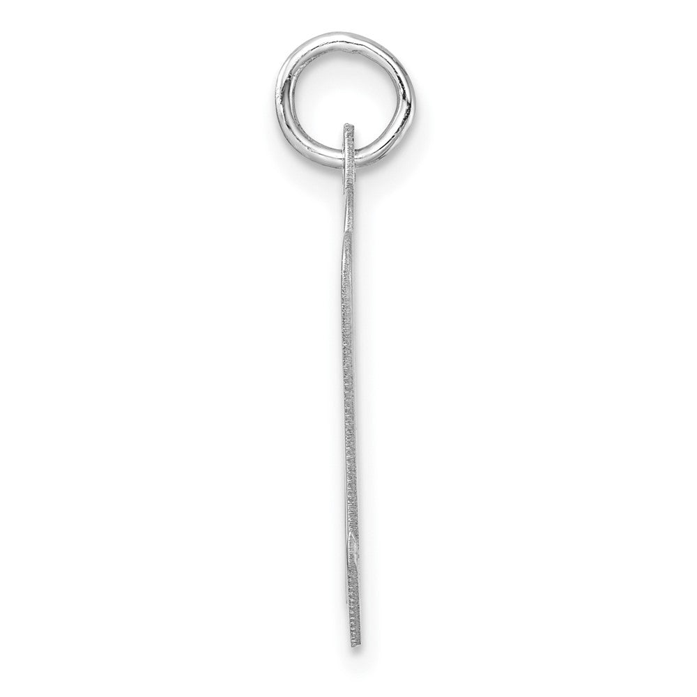 Groß Sterlingsilber Rhodiniert Schreibschrift Buchstabe M Initiale Charm