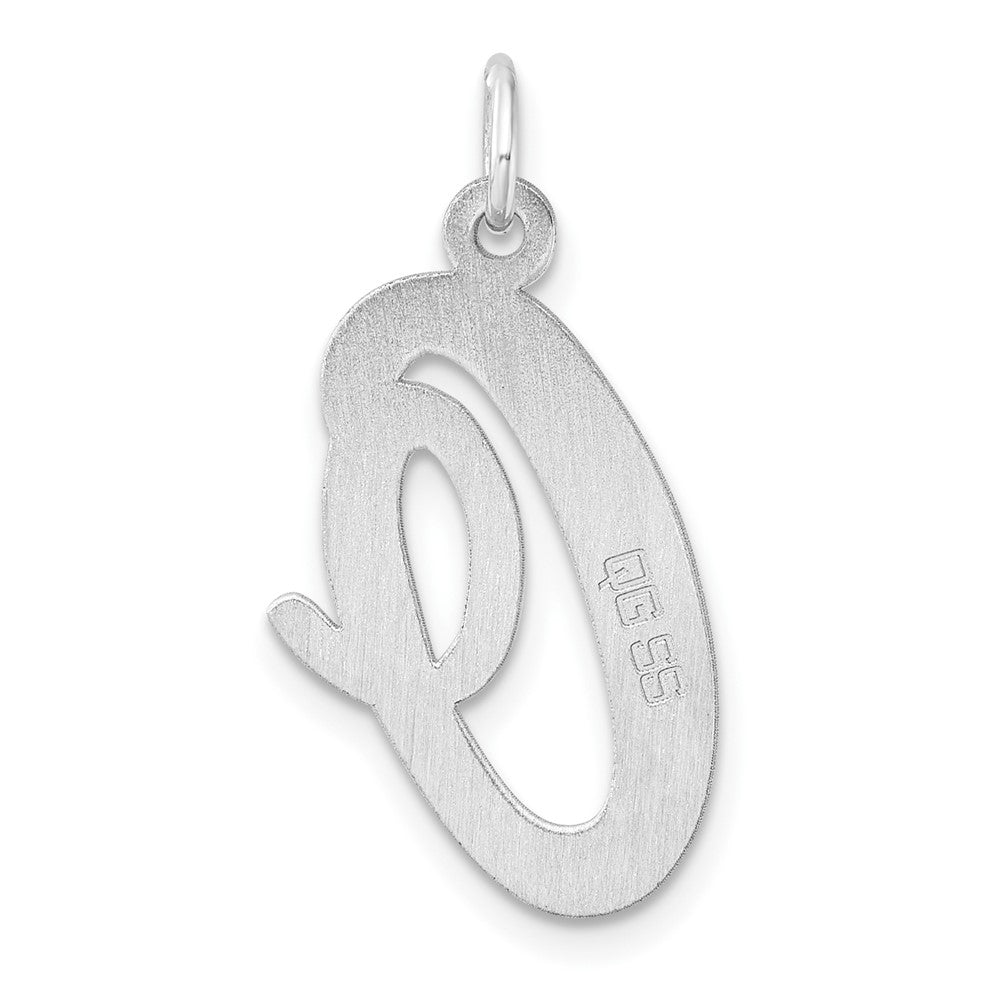 Groß Sterlingsilber Rhodiniert Schreibschrift Buchstabe O Initiale Charm