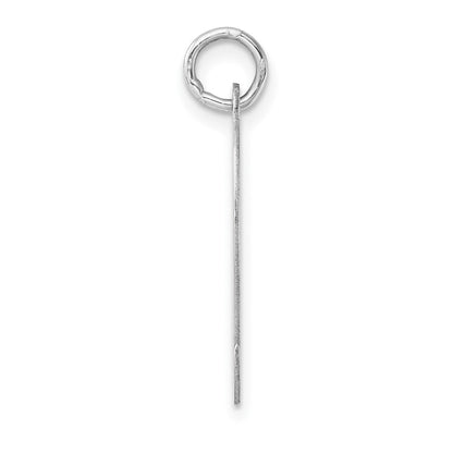 Groß Sterlingsilber Rhodiniert Schreibschrift Buchstabe Q Initiale Charm