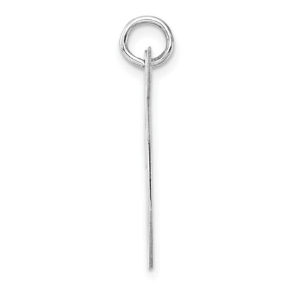 Groß Sterlingsilber Rhodiniert Schreibschrift Buchstabe T Initiale Charm