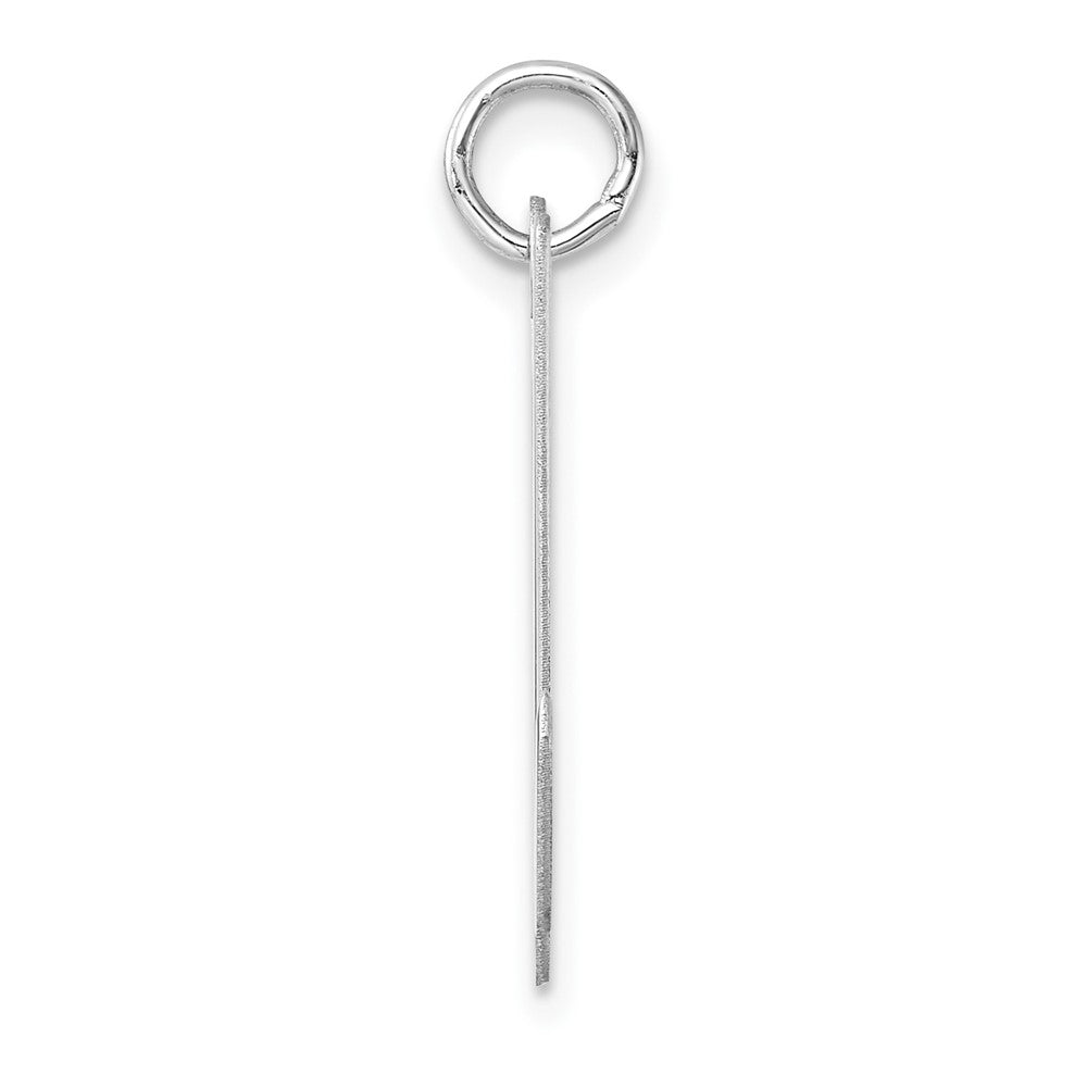 Groß Sterlingsilber Rhodiniert Schreibschrift Buchstabe U Initiale Charm