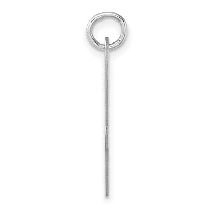 Groß Sterlingsilber Rhodiniert Schreibschrift Buchstabe V Initiale Charm